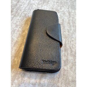 Yafeige Pebbled Black Cowhide Leather Wallet New